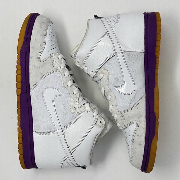 Sz10.5 Nike Dunk High Deluxe White Hyacinthe (2005) 312032-111 main image 6